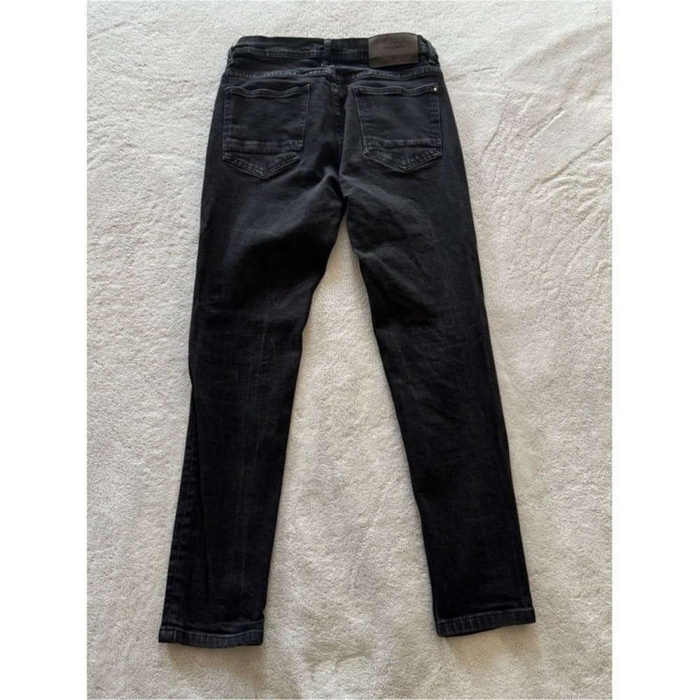 Zara Black Wash Skinny Jeans Men's Size 32 Stretch Denim EU 42 USA 32 - Picture 4 of 9
